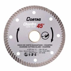 Disco Diamantado p/ Chanfro 200 X 25,4mm Cortag