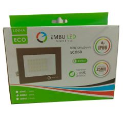 Refletor LED SMD ECO50 Bivolt 6000K EmbuLed